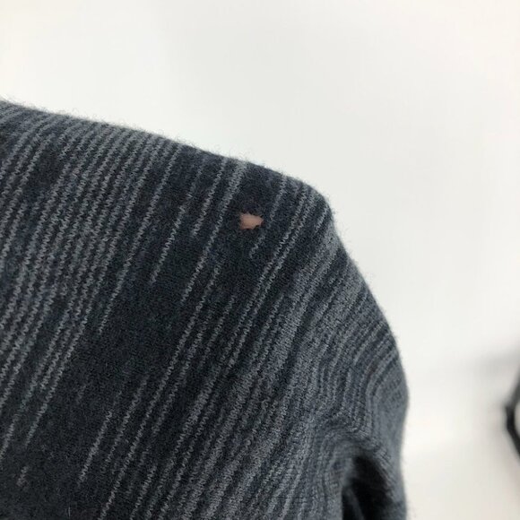 ATHLETA | gray space dye Ashland cowl neck ribbed hi low long sleeve sweater L - Picture 15 of 16